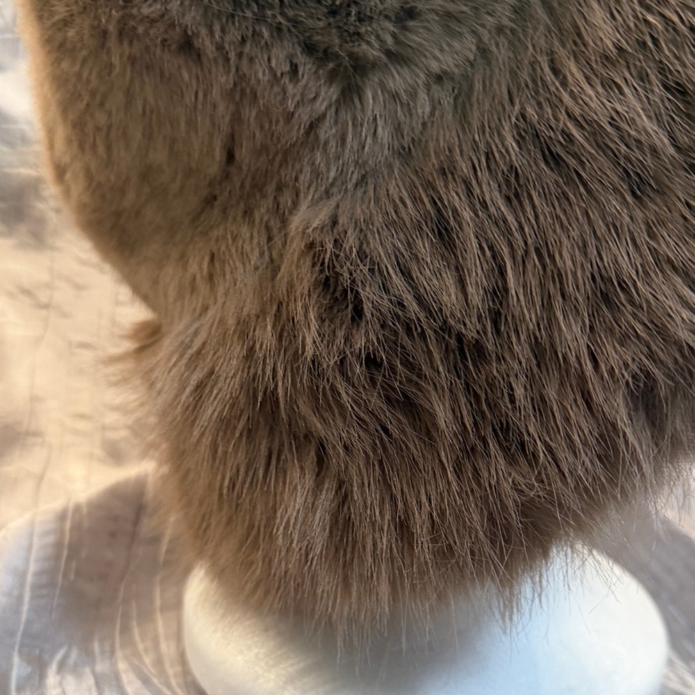 Plush Tan Faux Fur Hat - Picture 7 of 8